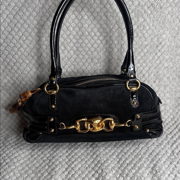 Gucci Black Shoulder Bag with Gold Hardware - Picture 1 of 8